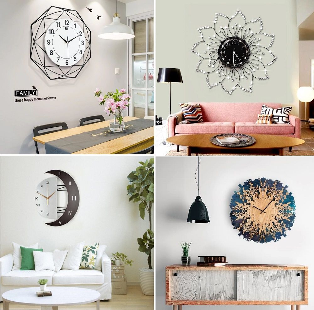Hình ảnh đồng hồ tròn treo tường với nhiều hình dáng sáng tạo