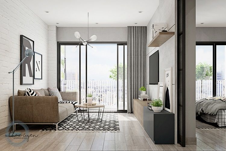 Các mẫu thiết kế căn hộ chung cư nhỏ 50m2 đơn giản cực phong cách