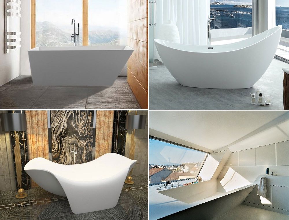 Những cách thiết kế bồn tắm nằm đa dạng kiểu dáng