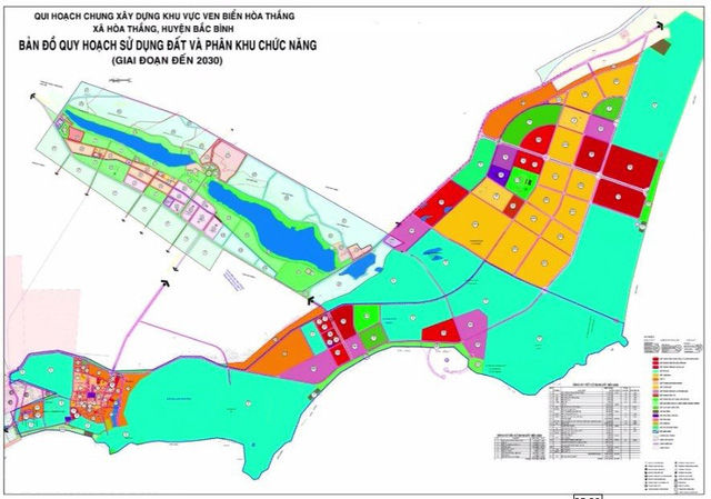 Bản đồ quy hoạch chung xây dựng dự án quy mô 868ha tại Bình Thuận
