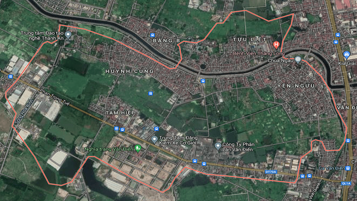 Xã Tam Hiệp trên bản đồ Google vệ tinh
